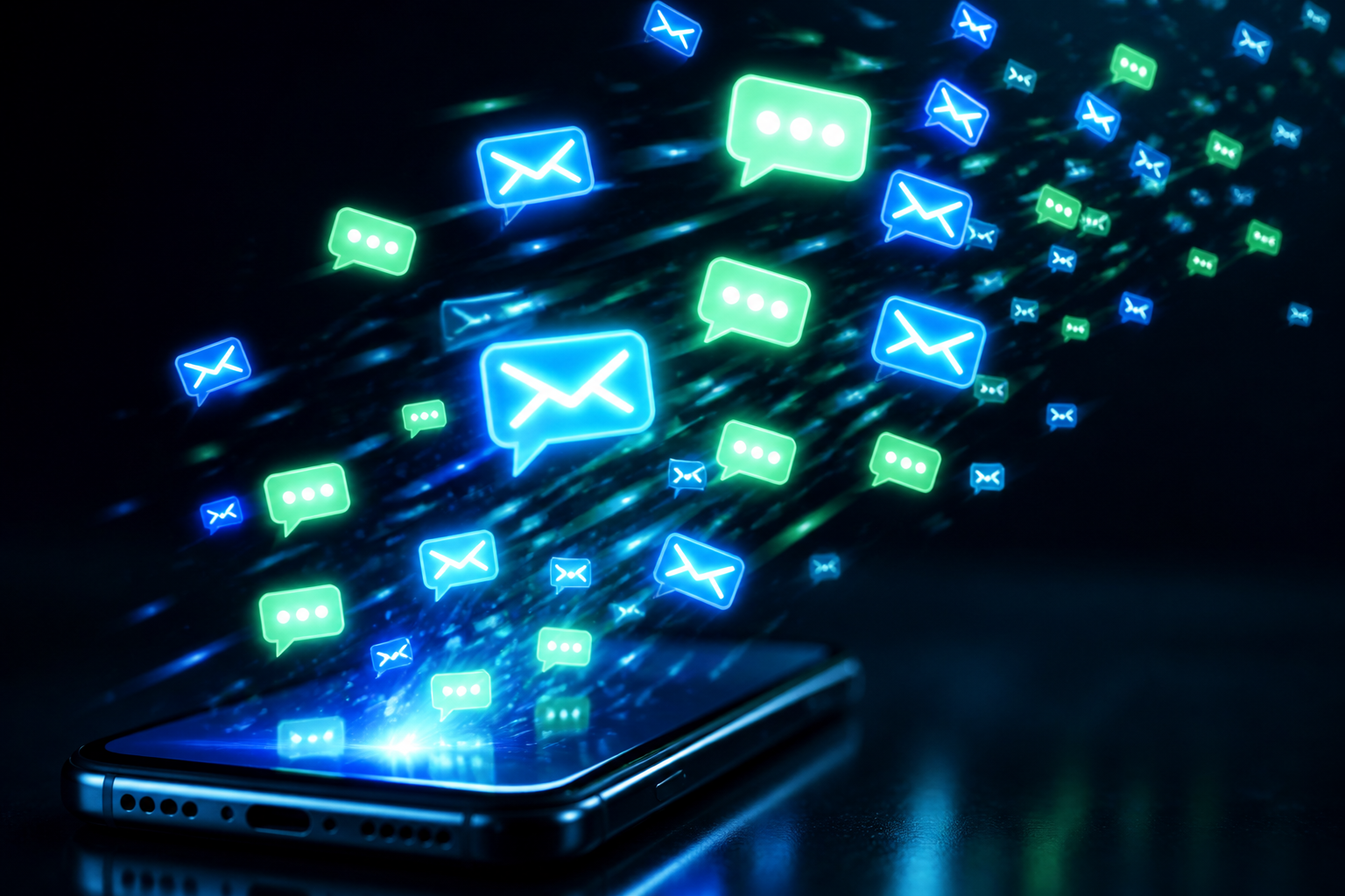 Automated SMS and email follow-up notifications cascading from a phone