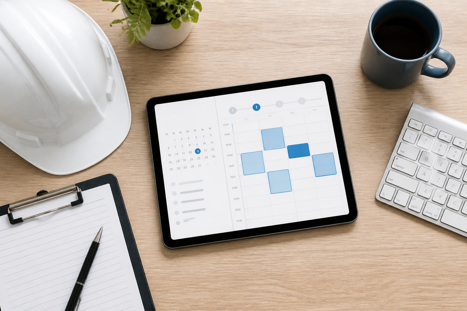 A calendar booking interface showing appointments filling up automatically